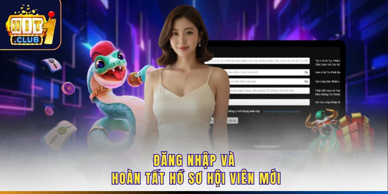 Đăng nhập và hoàn tất hồ sơ hội viên mới